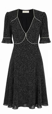 Monochrome Flared Dress