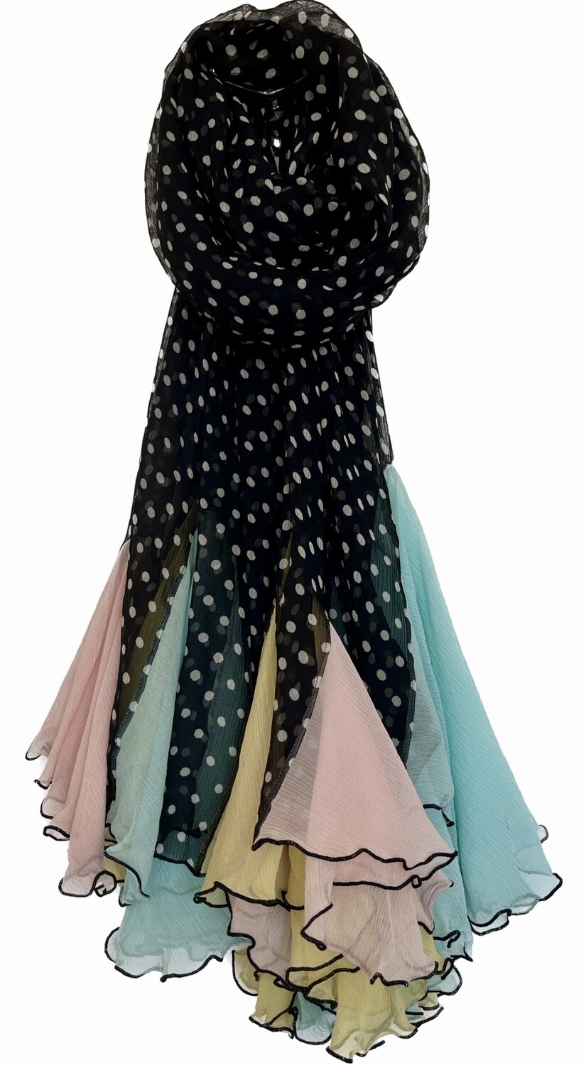 Silk Monochrome Large Scarf