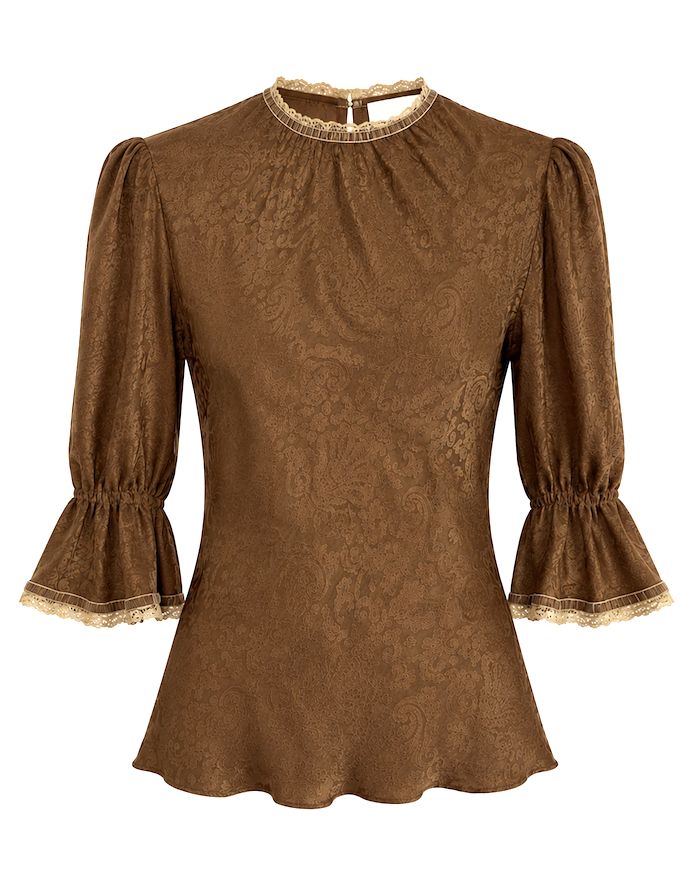 Silk Jacquard Blouse