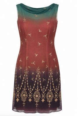 Gold embroidered silk Dress Gold embroidered silk Dress