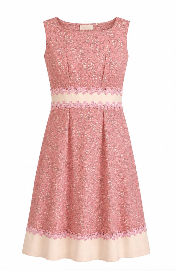 Liberty Flower Print A-Line Dress Liberty Flower Print A-Line Dress