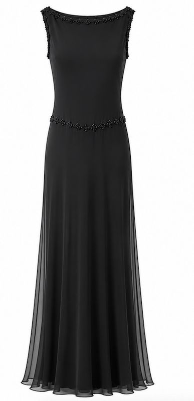 Low Back Long Black Silk Evening Dress Low Back Long Black Silk Evening Dress