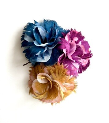 Silk and Feather Corsages Silk and Feather Corsages