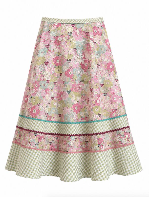 Liberty Print  Flared  Pastel Skirt