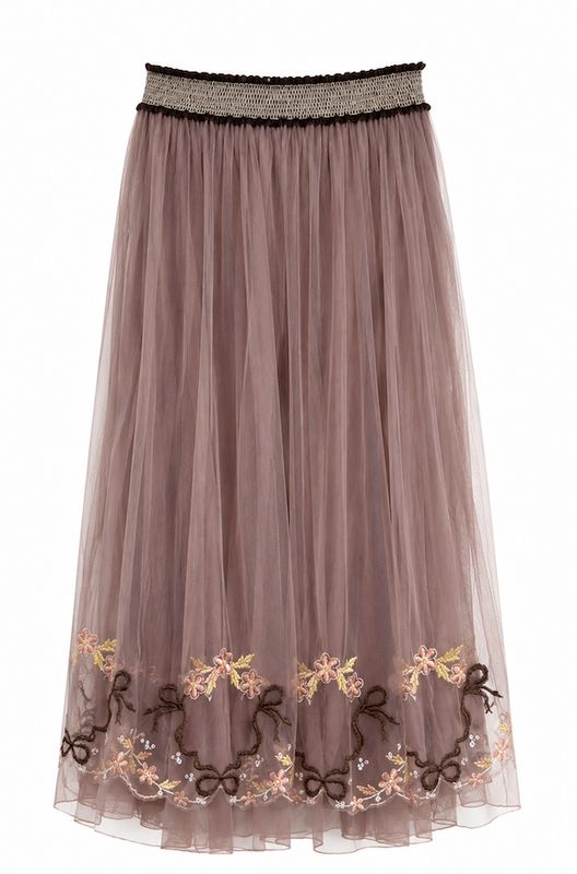 Embroidered Long Skirt