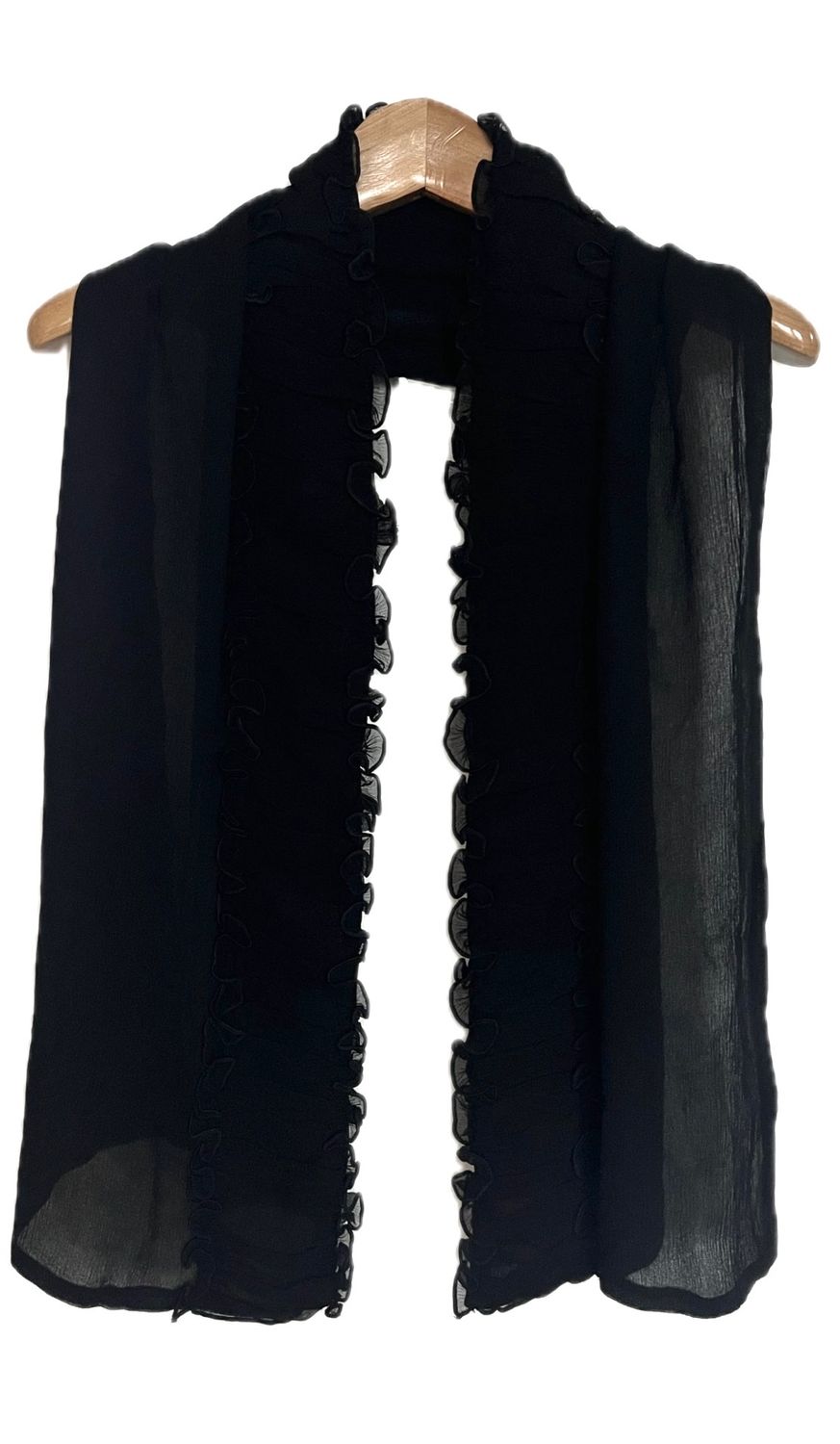 Silk Chiffon Frilled Edged scarf