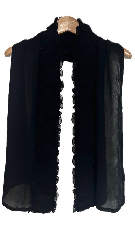 Silk Chiffon Frilled Edged scarf