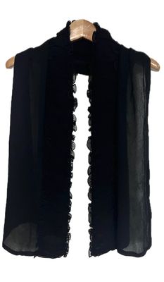 Silk Chiffon Frilled Edged scarf