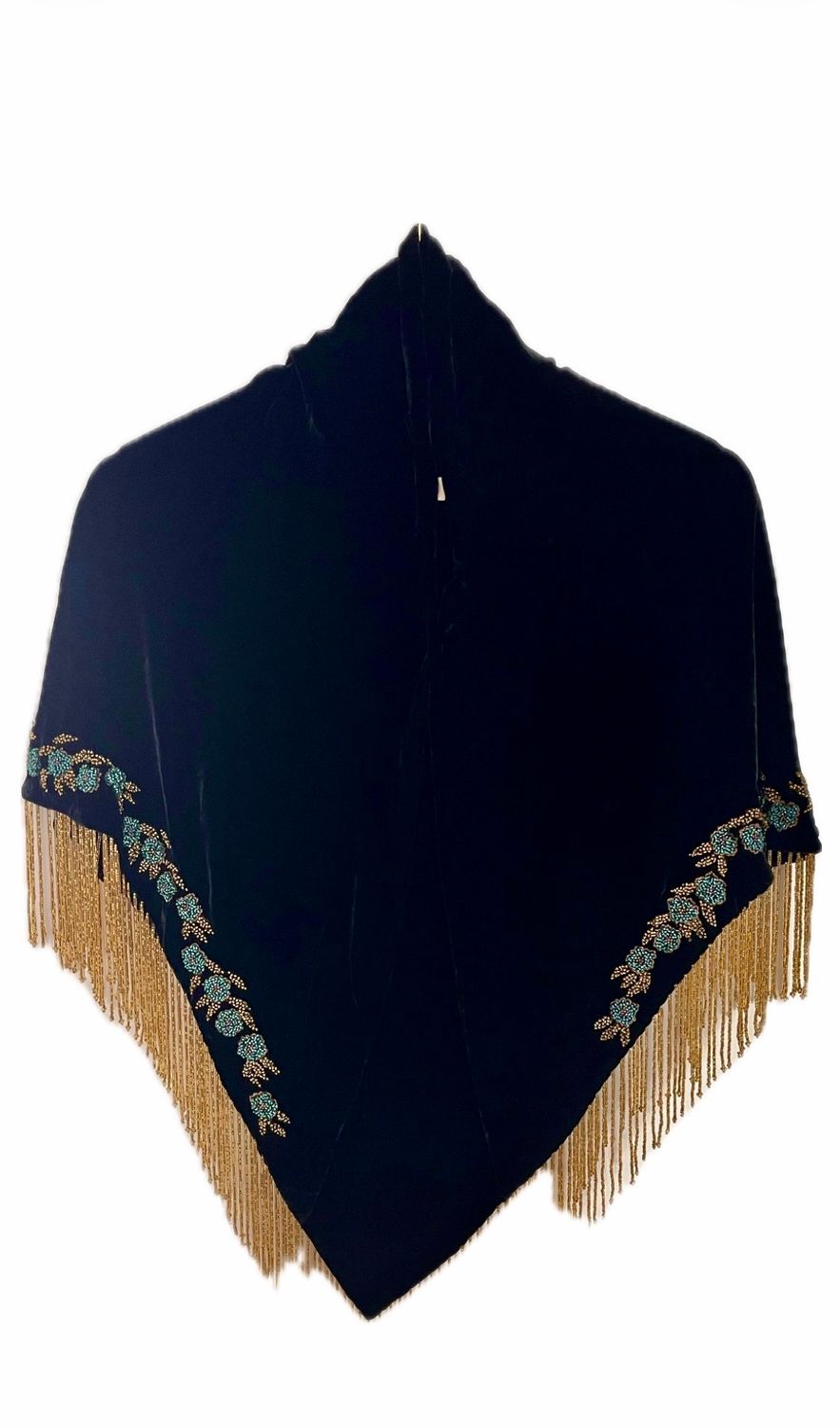 Embroidered Velvet Silk Shawl