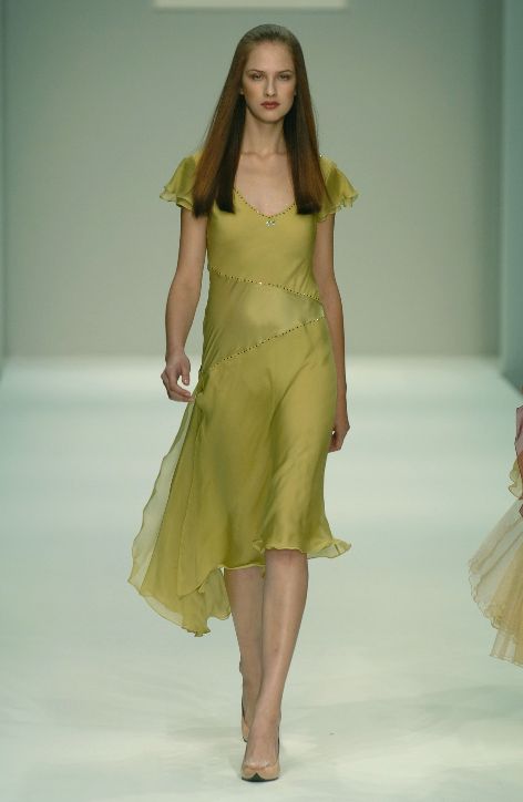 Swarovski Embellished Silk Satin & Georgette Dress