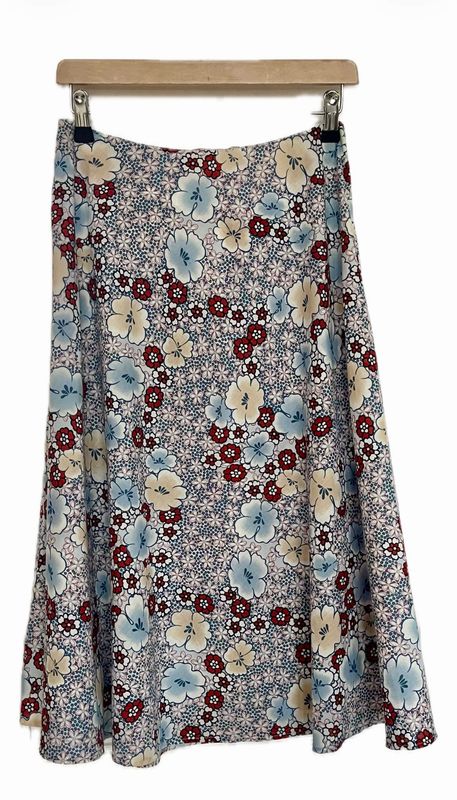 Summer Floral Cotton Skirt