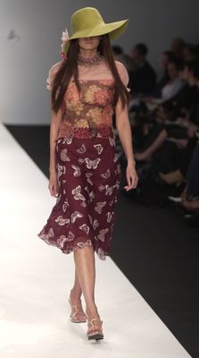 Butterfly Embroidered Silk Skirt