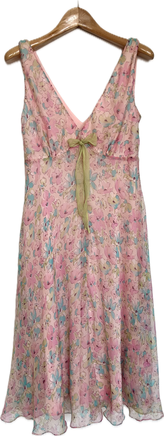 Floral Pastel Silk chiffon Dress Floral Pastel Silk chiffon Dress