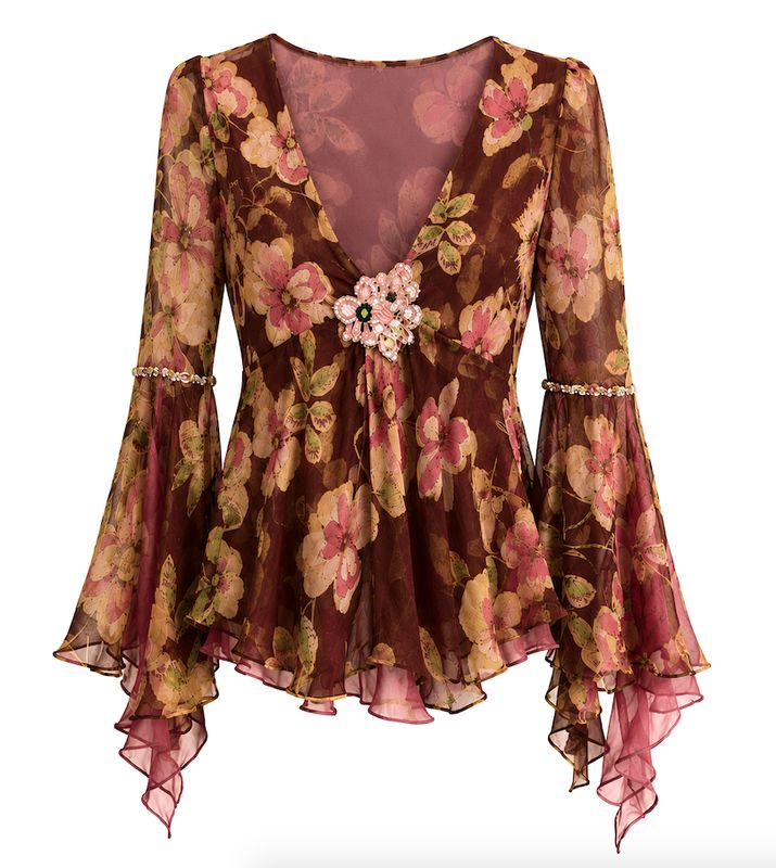 Flower print chiffon layered top Flower print chiffon layered top