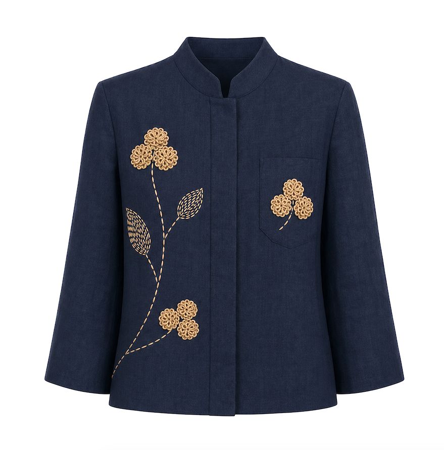 Embroidered Mandarin Jacket Embroidered Mandarin Jacket