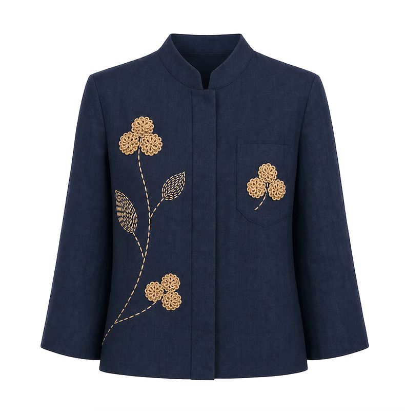 Embroidered Mandarin Jacket Embroidered Mandarin Jacket