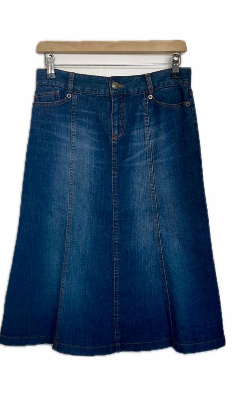 Denim A Line Skirt