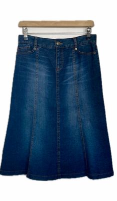 Denim A Line Skirt