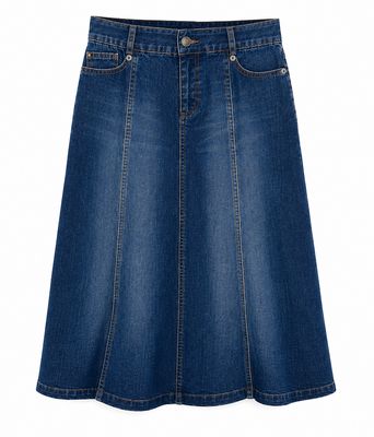 Denim A Line Skirt