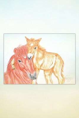 Kunst: Pferde für Kids #8 Mama ist die Beste