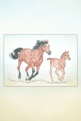 Kunst: Pferde für Kids #11 Unterwegs mit Mama
