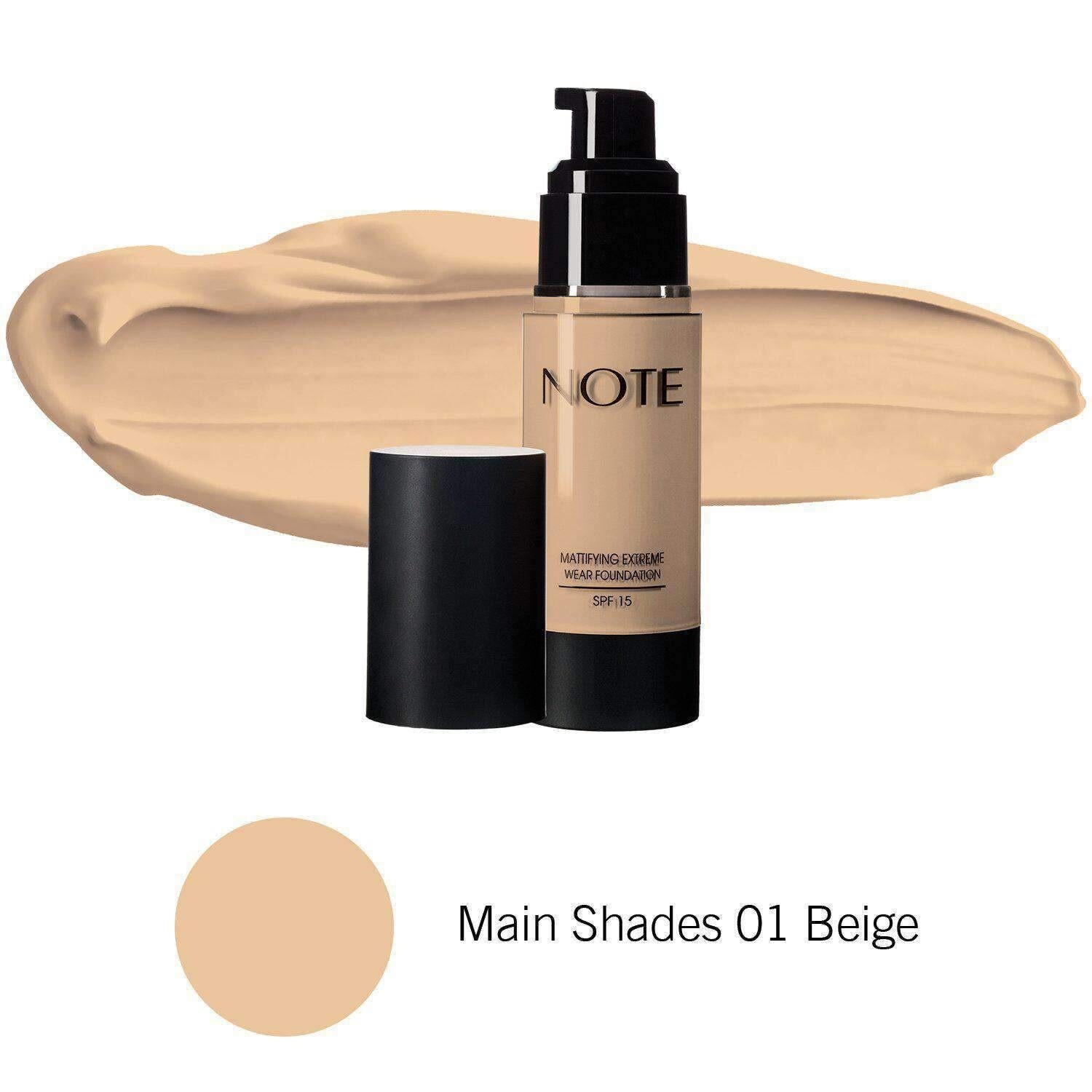 اساس بخاخ مات  Note Matt foundation, color درجة اللون: Golden Beige بيج ذهبي