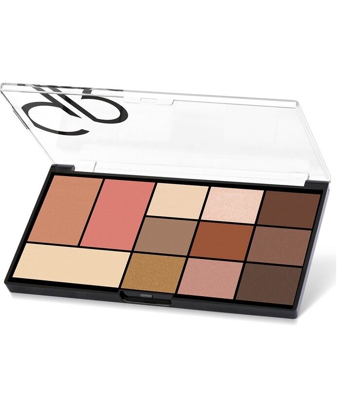 شدو و بلاشر في لوحة واحدة من كولدين روز
 Golden Rose City Style Face &amp; Eye Palette, colors الالوان: 01 نود دافيء