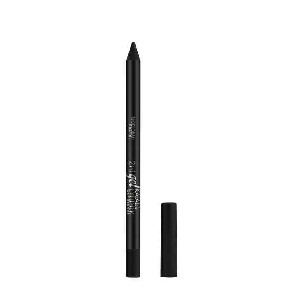 Deborah Milano 2IN1 Gel Kajal &amp; Eyeliner Waterproof قلم كحل, Color اللون: 01 اسود