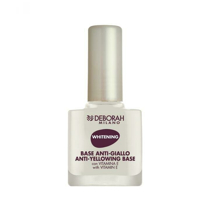 Deborah Milano Anti-Yellowing Nail Base صبغ اظافر مبيض ومقاوم للاصفرار