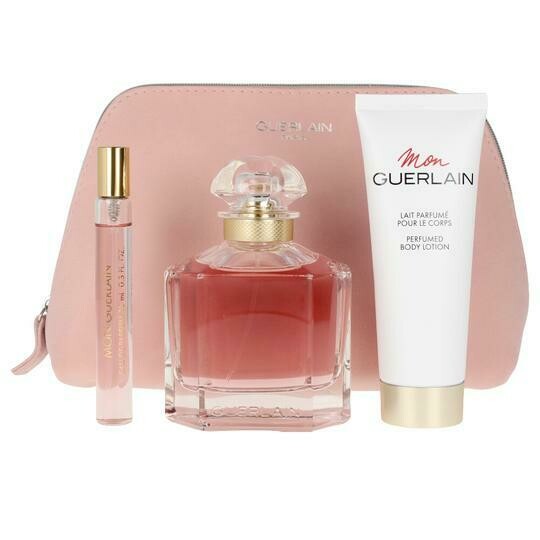 Guerlain MON G 19 M/DAY SET EDP 100 غيرلاين شنطة عطر نسائي مع كريم