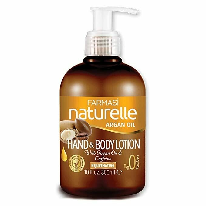 لوشن الجسم بالاركان و الكافيين Farmasi Naturelle Rejuvenating Argan Oil Hand &amp; Body Lotion, 300 ml