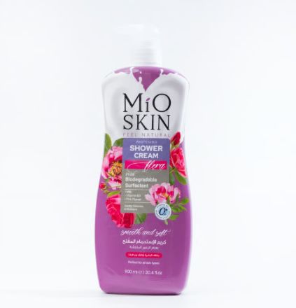 MIO SKIN WHITENING SHOWER CREAM PINK FLOWER 900ml كريم استحمام من مايو سكن