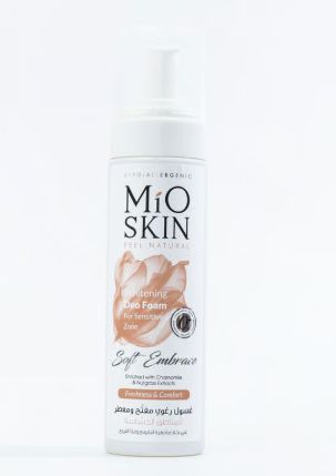 MIO SKIN WHITENING DEO FOAM FOR SENSITIVE ZONE – SOFT EMBRACE غسول رغوي للمناطق الحساسة من مايو سكن سوفت امبريس