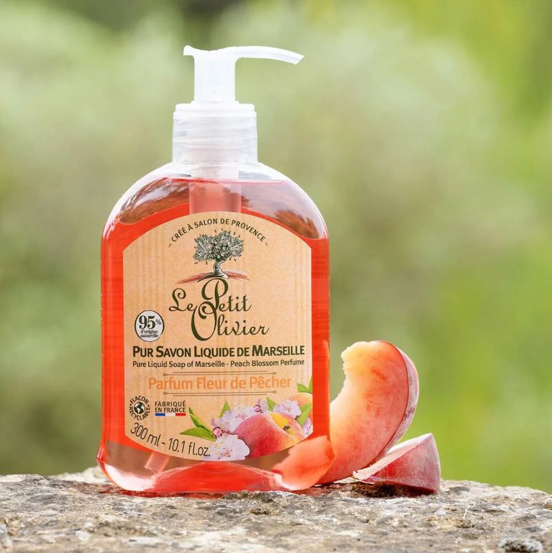 Pure liquid Soap of Marseille Peach Blossom perfume