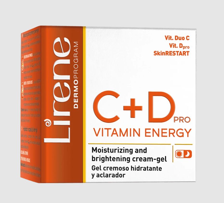 Lirene VITAMIN ENERGY С+D PRO Moisturizing and brightening cream-gel 50 ml