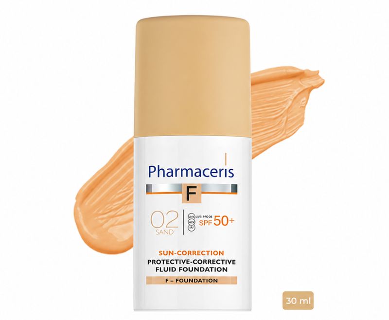 Sun-Correction Protective&amp;Corrective Fluid Foundation SPF 50+ (02 Sand)