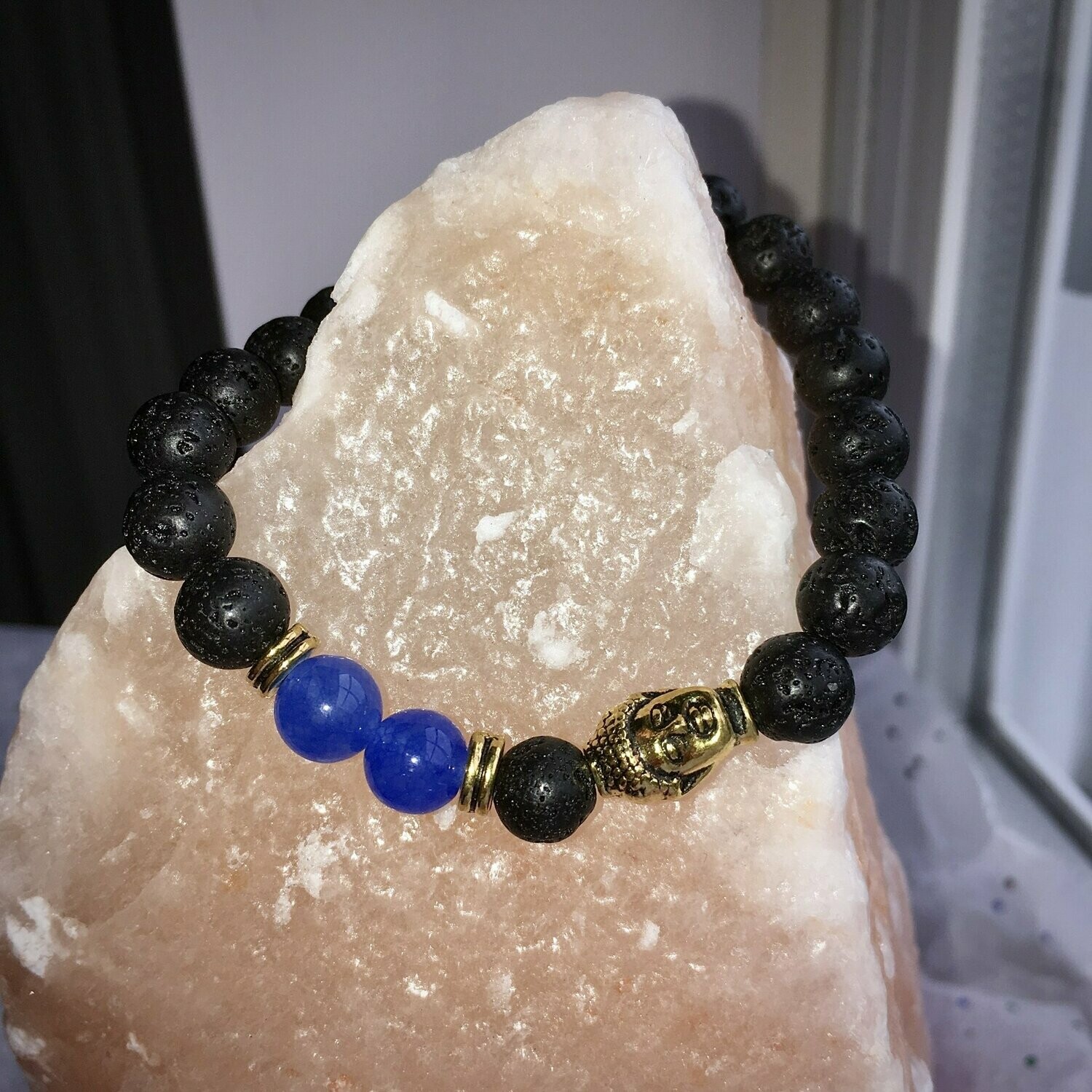 Blue Agate Buddha Bracelet