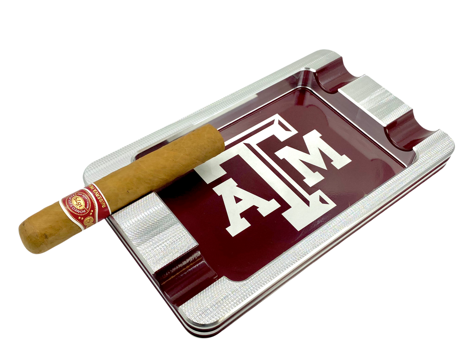 Sports Logo Four Cigar Ashtray Powder Coated NFL NBA NHL MLB NCAA