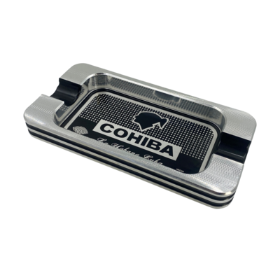 Cohiba rectangular two-finger cigar ashtray laser engraved