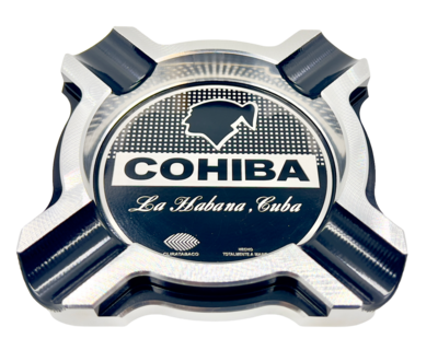 Cohiba square step down four-finger cigar ashtray laser engraved