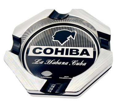 Cohiba octagonal four-finger cigar ashtray laser engraved
