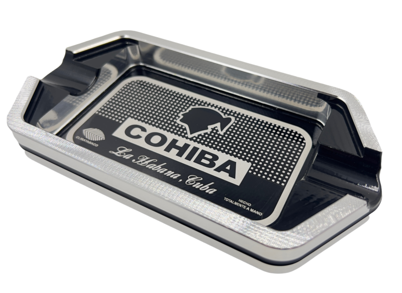 Cohiba rectangular two-finger cigar ashtray laser engraved