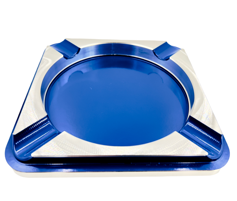 Giant 8X8 stepped-down round four-finger cigar ashtray