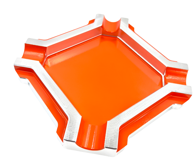 Giant 8X8 stepped down square 45 chamfer  four-finger cigar ashtray