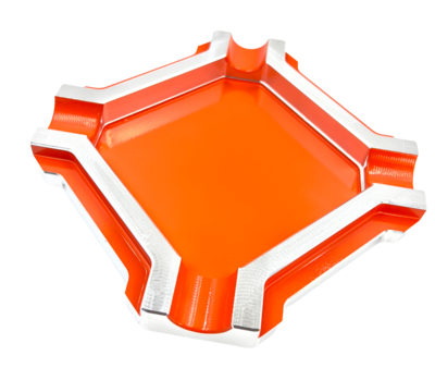Giant 8X8 stepped down square 45 chamfer  four-finger cigar ashtray