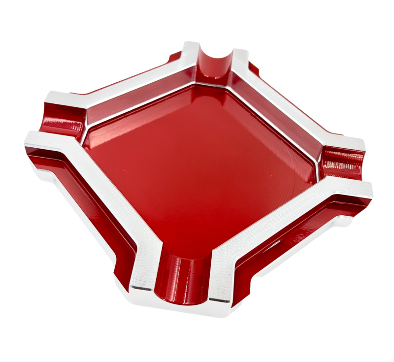 Giant 8X8 stepped down square 45 chamfer  four-finger cigar ashtray