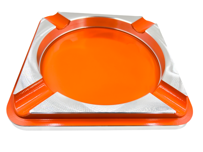 Giant 8X8 stepped-down round four-finger cigar ashtray