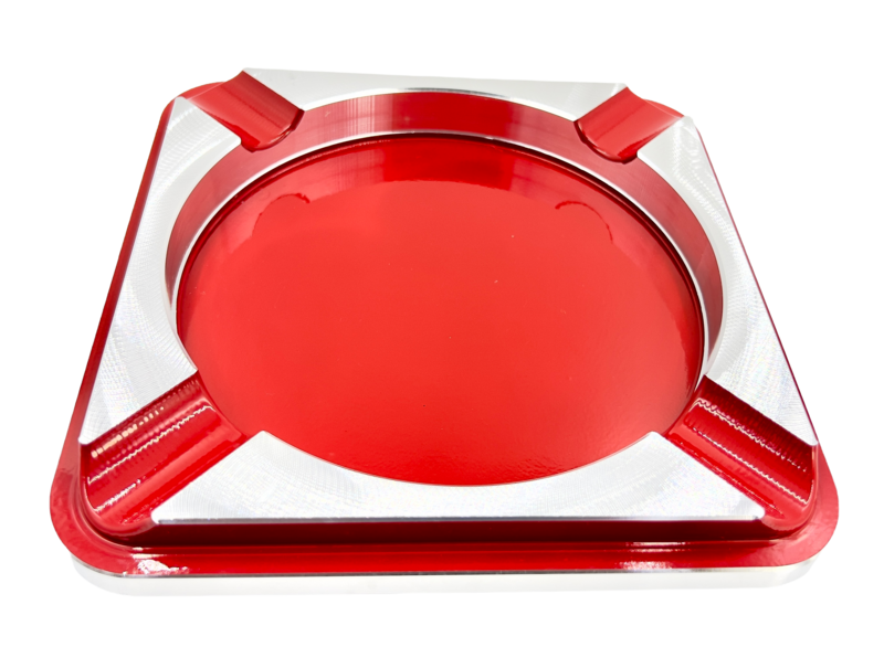 Giant 8X8 stepped-down round four-finger cigar ashtray