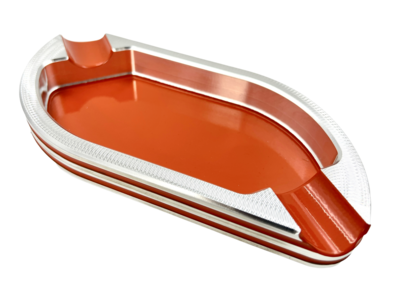 Double finger S-shaped double grooved cigar ashtray