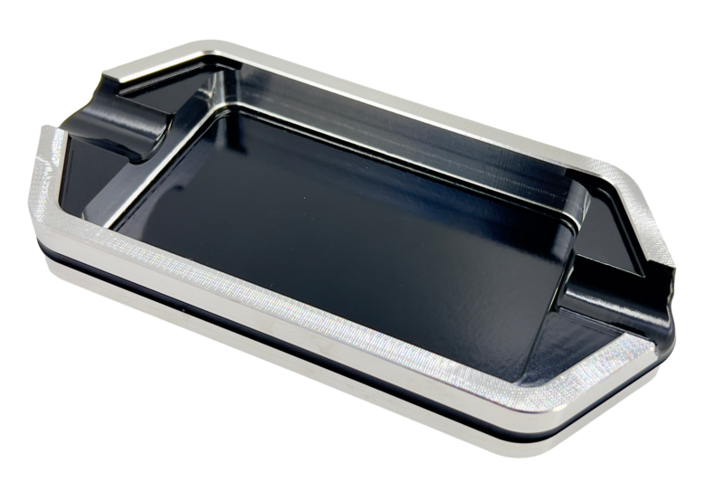 Double finger Rectangular Angled Back cigar ashtray